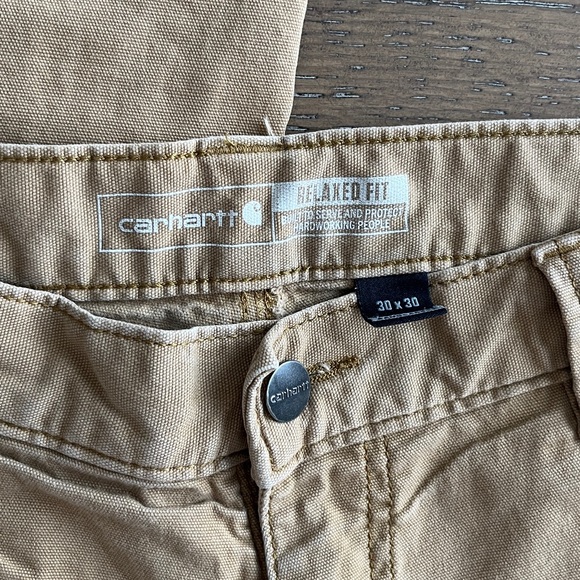 Well Worn Carhartt Men's Double Front Utility Work Relaxed Fit Pants 30x30 - Picture 13 of 16